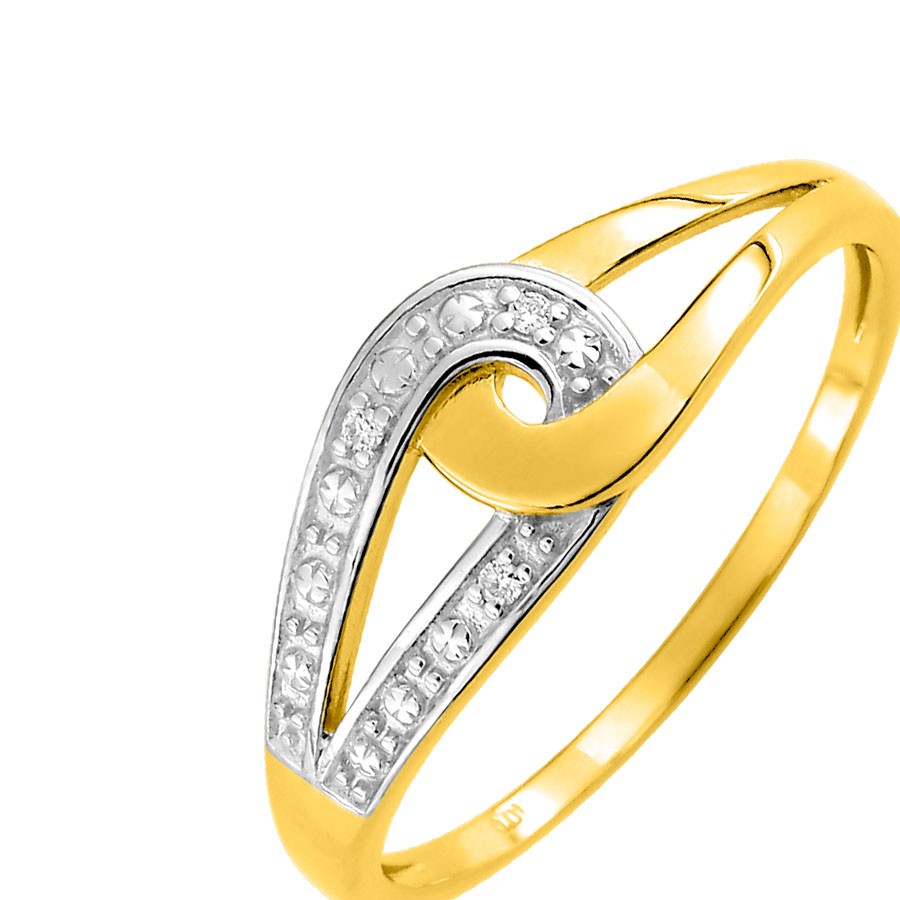 Fashion anillo oro 9k